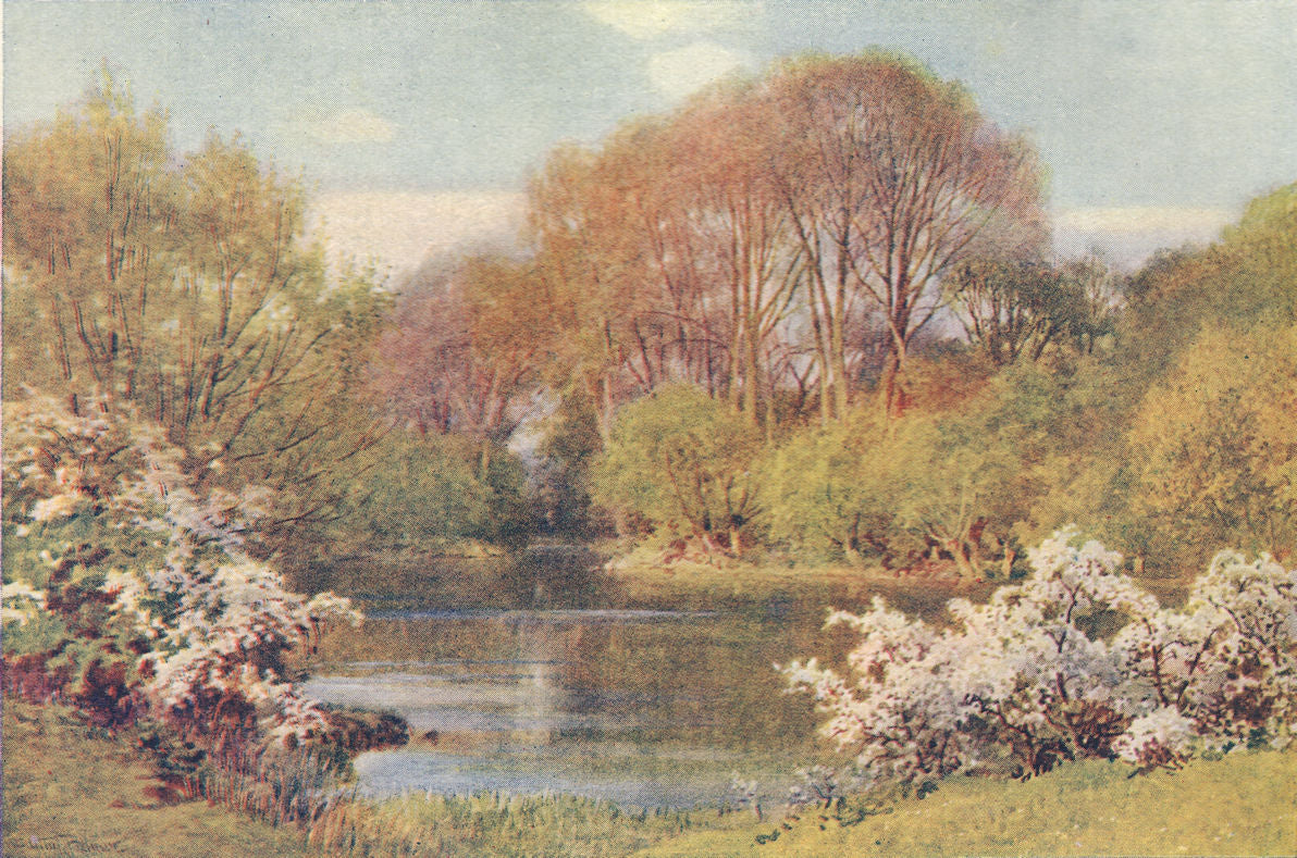 Sutton Courtney, Berkshire by Sutton Palmer 1920 old antique print picture